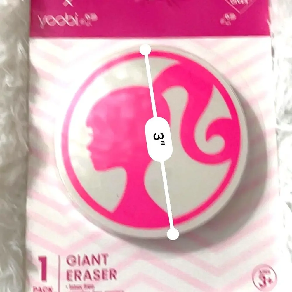 Ginormous Barbie Hot Pink White Eraser Decor Vintage Barbie Silhouette Glamour